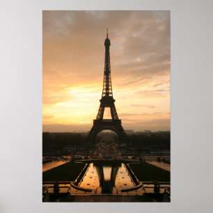 Poster Tour Eiffel au lever de soleil du Trocadero
