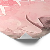 Poster Tour Eiffel Chic Rose Noir & Blanc Paris Français (Coin)