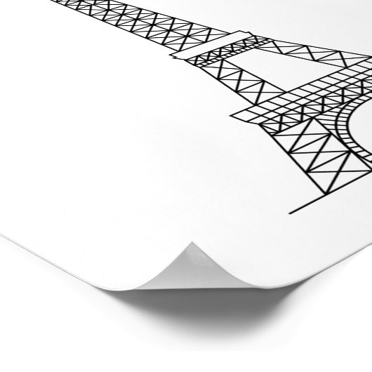 POSTER TOUR EIFFEL DE PARIS (Coin)