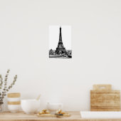 Poster Tour Eiffel Dessin 19ème siècle (Cuisine)
