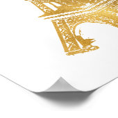 Poster Tour Eiffel dorée (Coin)