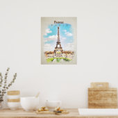 Poster Tour Eiffel en aquarelle (Cuisine)