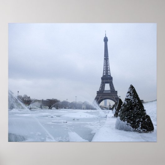 Poster Tour Eiffel en hiver (Devant)