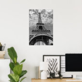 Poster Tour Eiffel en noir et blanc (Bureau à domicile)