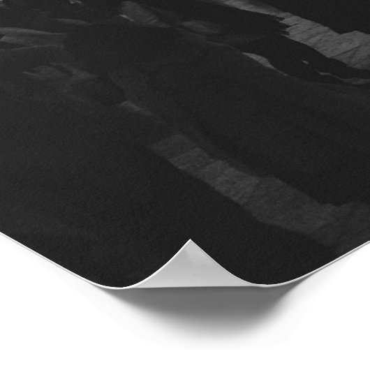 Poster Tour Eiffel en noir et blanc (Coin)