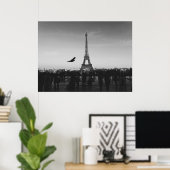 Poster Tour Eiffel en noir et blanc (Bureau à domicile)