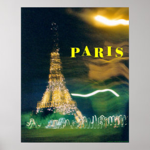 Poster Tour Eiffel en soirée