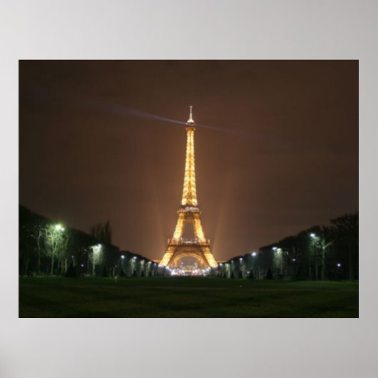 Poster Tour Eiffel en soirée (Devant)