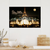 Poster Tour Eiffel en soirée (Cuisine)
