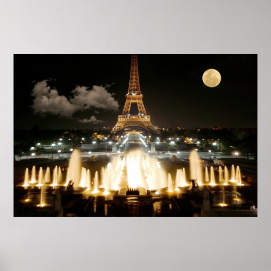 Poster Tour Eiffel en soirée (Devant)