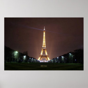 Poster Tour Eiffel en soirée