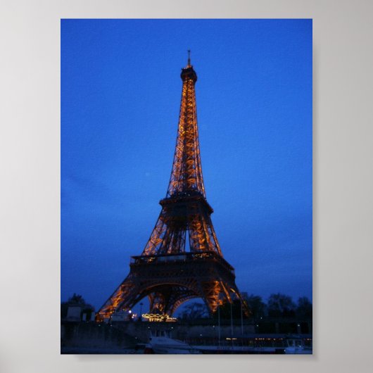 Poster Tour Eiffel en soirée (Devant)