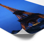 Poster Tour Eiffel en soirée (Coin)