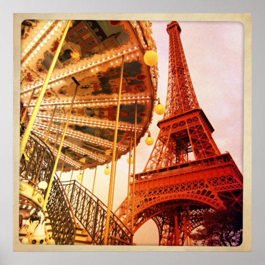 Poster Tour Eiffel et Carrousel (Devant)
