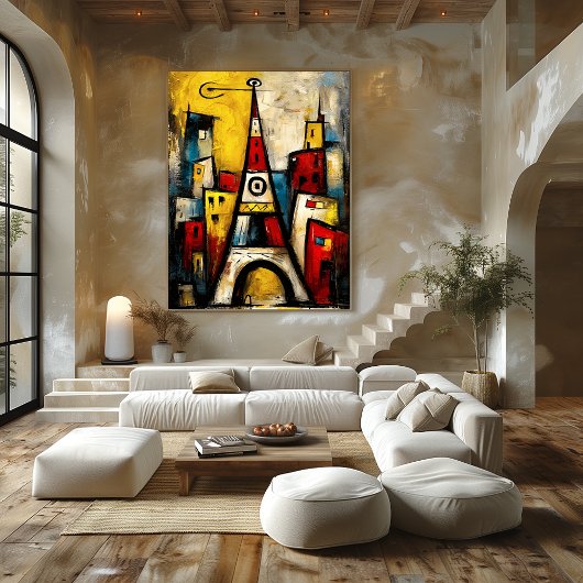 Poster Tour Eiffel — Expressionnisme Abstrait Contemporai