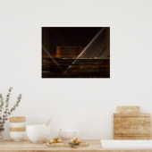 Poster Tour Eiffel face au ciel nocturne (Cuisine)