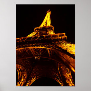 Poster tour eiffel la nuit