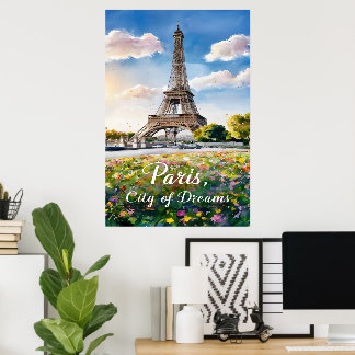 Poster Tour Eiffel lever du soleil à Paris