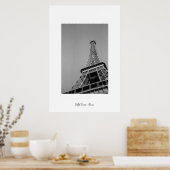 Poster Tour Eiffel Niveaux de gris (Cuisine)