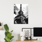 Poster Tour Eiffel noir blanc à Paris (Bureau à domicile)