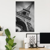 Poster Tour Eiffel Noir & Blanc Du Bas (Bureau à domicile)