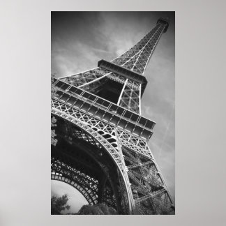 Poster Tour Eiffel Noir & Blanc Du Bas