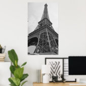Poster Tour Eiffel Noir Blanc Paris (Bureau à domicile)