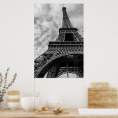 Poster Tour Eiffel Noir & Blanc Paris Romance City (Cuisine)