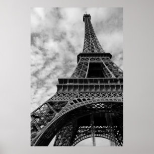 Poster Tour Eiffel Noir & Blanc Paris Romance City