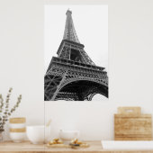 Poster Tour Eiffel Noir & Blanc Paris Romance City (Cuisine)