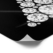 Poster Tour Eiffel Noir Blanc Swarovski Crystals Paris (Coin)