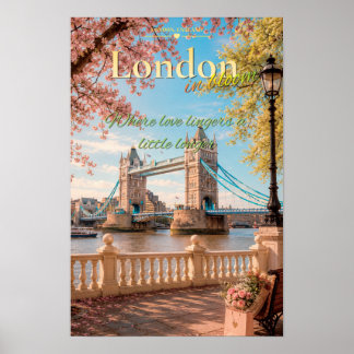 Poster Tour Eiffel non, ici c'est Londres : London In Blo