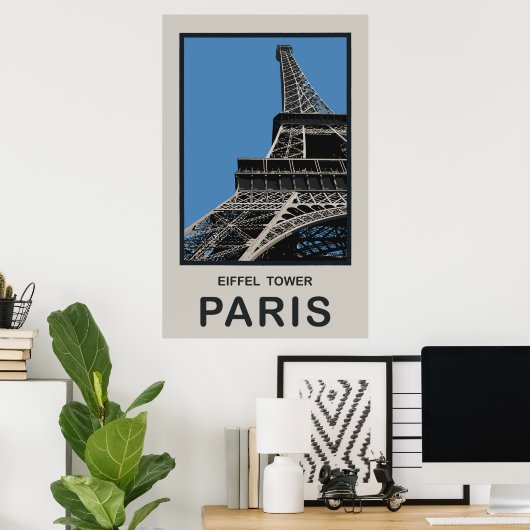 Poster Tour Eiffel Paris (Bureau à domicile)