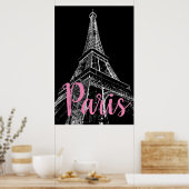 Poster Tour Eiffel Paris (Cuisine)