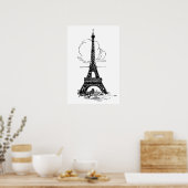 Poster Tour Eiffel Paris (Cuisine)