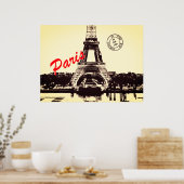 Poster Tour Eiffel Paris (Cuisine)