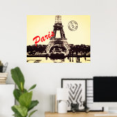 Poster Tour Eiffel Paris (Bureau à domicile)