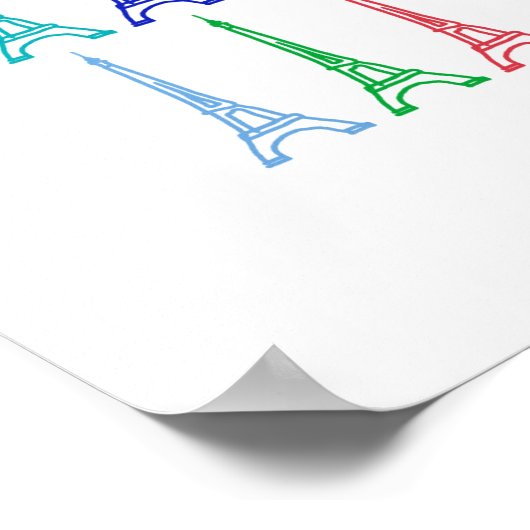 Poster Tour Eiffel Paris Décor mural (Coin)