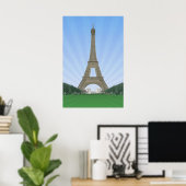 Poster : Tour Eiffel Paris : Dessin vectoriel (Bureau à domicile)
