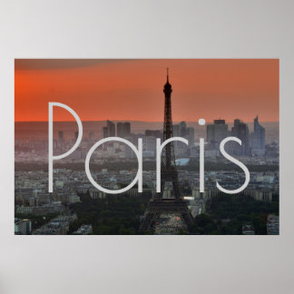 Poster Tour Eiffel Paris Europe Travel