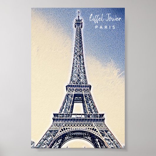 Poster Tour Eiffel Paris France (Devant)