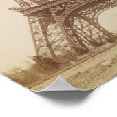 Poster Tour Eiffel, Paris, France, Construction (Coin)