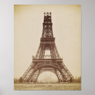 Poster Tour Eiffel, Paris, France, Construction