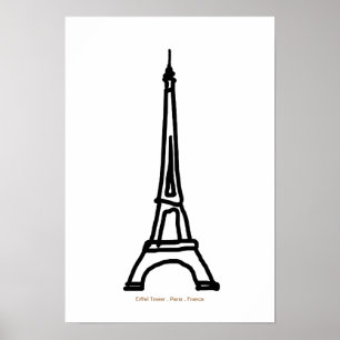 Poster Tour Eiffel Paris/France pour murs