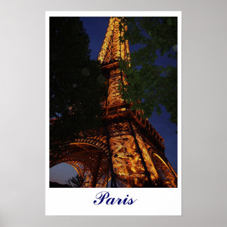 Poster Tour Eiffel, Paris la nuit