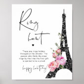 Poster Tour Eiffel Paris ring chasse nuptiale jeu de douc (Devant)