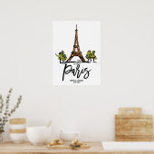 Poster tour eiffel paris ROMANTIQUE COUPLE (Cuisine)