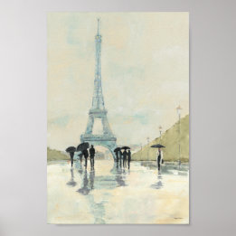 Poster Tour Eiffel | Paris sous la pluie