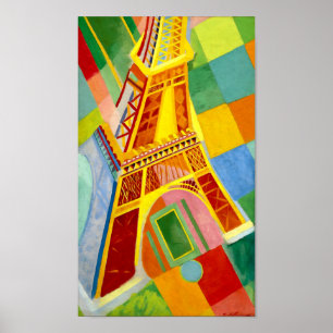 Poster Tour Eiffel, Paris -Tableau Vintage de Delaunay