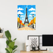 Poster Tour Eiffel Paris Voyage (Bureau à domicile)